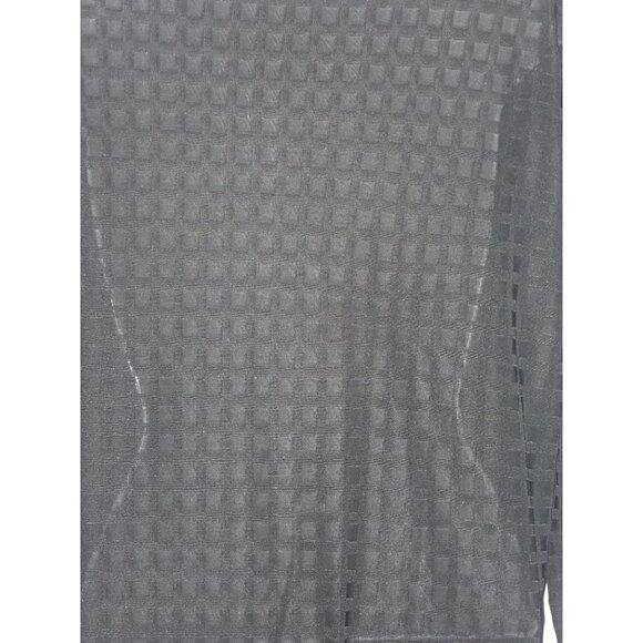 Zara W&B Women's‎ Black Textured Stretchy 3/4 Sleeve Top Shirt Tunic Size M - Picture 4 of 5